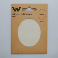 Lapper imiteret ruskind mini oval hvid