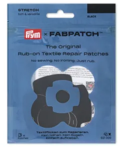 Fabpatch stretch sort (3) selvklæb