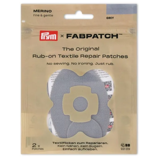 Fabpatch merino grå (2) selvklæb