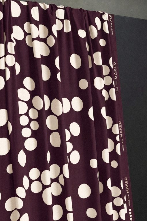 Mind the MAKER | Viscose crepe About A Dot fv. Mulberry