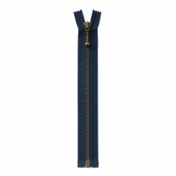 YKK 4mm antik mes. delbar 45 cm marine