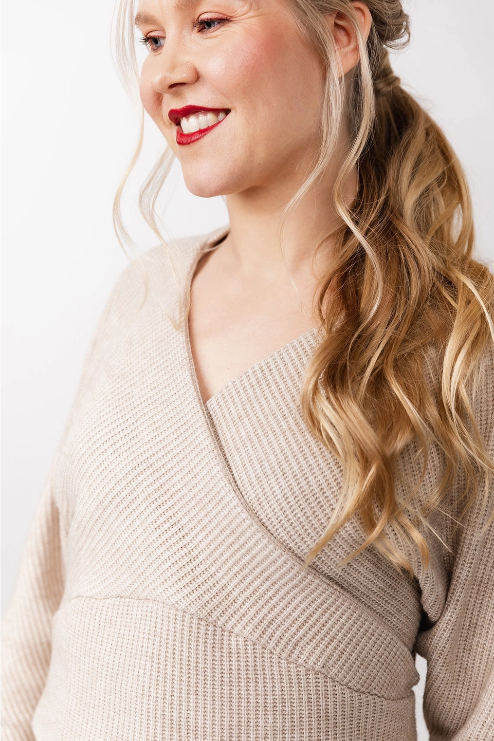 Named Clothing | Kajo batwing wrap sweater & kjole str. 32-56