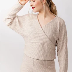 Named Clothing | Kajo batwing wrap sweater & kjole str. 32-56