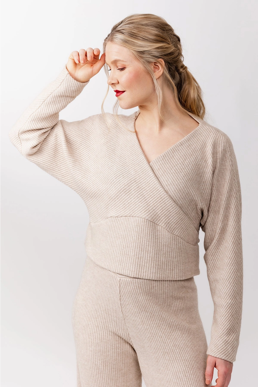 Named Clothing | Kajo batwing wrap sweater & kjole str. 32-56