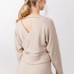 Named Clothing | Kajo batwing wrap sweater & kjole str. 32-56