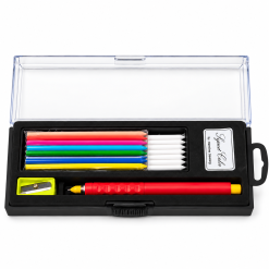 Tryk-blyant box m/spidser