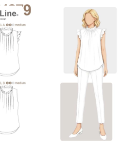 Line2Line | Top med elastik løbegang ved hals B1279