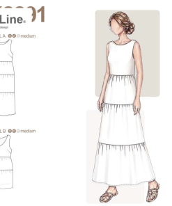 Line2Line | Løs kjole med flæser K2291