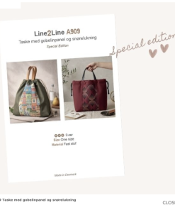 Line2Line | Taske med gobelinpanel og snørelukning A909