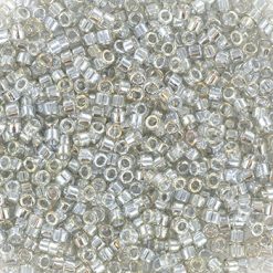 Miyuki delica's 11/0 - transparant luster silver gray gold 114