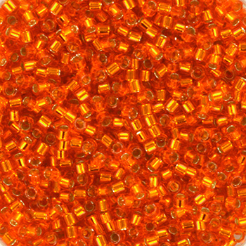 Miyuki delica's 11/0 - silverlined orange 45