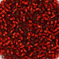 Miyuki delica's 11/0 - silverlined dyed brick red 603