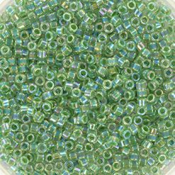 Miyuki delica's 11/0 - lime lined crystal ab 60