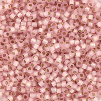 Miyuki delica's 11/0 - silverlined dyed alabaster light rose 624