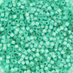 Miyuki delica's 11/0 - silverlined dyed alabaster aqua green 627