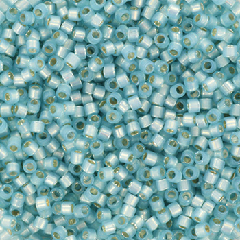 Miyuki delica's 11/0 - silverlined dyed alabaster aqua 628