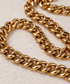 Kæde 12 mm fv. guld