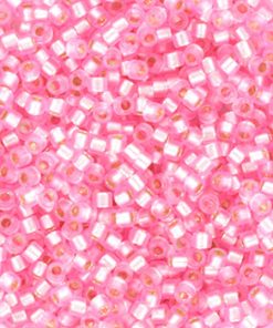 Miyuki delica's 11/0 - silverlined dyed pink 1335