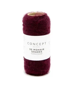50 Shades Mohair | Burgunder rød fv. 40